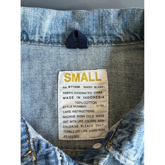 J. Crew Women's Denim Jean Jacket Small | Trucker Style‎ Blue White Wash - Picture 5 of 5